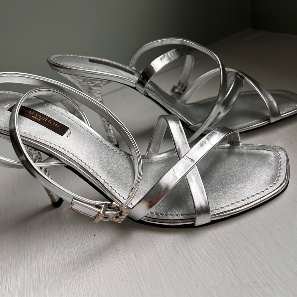 Louis Vuitton silver heel